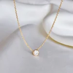 Minimalist Round Zircon Necklace