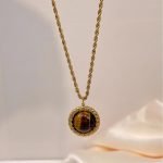 Mystic Tiger Eye Pendant Necklace