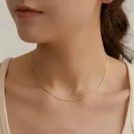 Minimal Sleek Line Necklace - Image 3