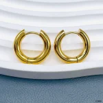 Orbit Minimal Hoop Earrings - Image 2