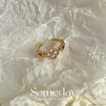 Zircon Bloom Gold Electroplated Adjustable Ring - Image 5