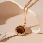 Mystic Tiger Eye Pendant Necklace - Image 2