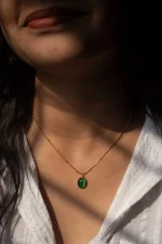 Emerald Greenstone Delight Necklace - Image 3