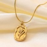 Radiant Petal Rose Elegance Pendant Necklace