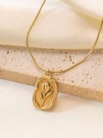 Radiant Petal Rose Elegance Pendant Necklace - Image 2