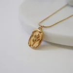 Radiant Petal Rose Elegance Pendant Necklace - Image 4
