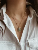 Vintage Rose Gaze Necklace - Image 3