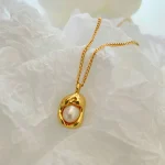 Oasis Pearl Charm Necklace
