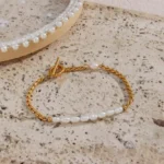 Velour Pearl Link Bracelet - Image 4