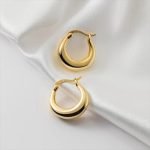 Golden Orbit Hoops earrings - Image 4