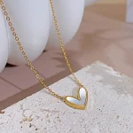 Enchanted Elegance white Heart Necklace - Image 5