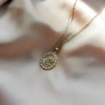 Pearl Rose Medallion Pendant Necklace