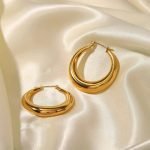 Golden Orbit Hoops earrings - Image 2
