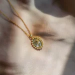 Pearl Rose Medallion Pendant Necklace - Image 4