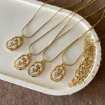 Ornate Roselight Radiance Pendant Necklace ( White ) - Image 7