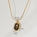 Ornate Roselight Radiance Pendant Necklace ( White ) - Image 5