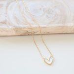 Enchanted Elegance white Heart Necklace