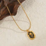 Ornate Roselight Radiance Pendant Necklace ( White ) - Image 13