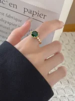 Green Ivy Majesty Adjustable Ring - Image 5