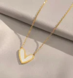 Enchanted Elegance white Heart Necklace - Image 3
