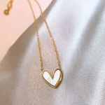 Enchanted Elegance white Heart Necklace - Image 4