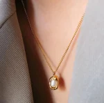 Oasis Pearl Charm Necklace - Image 3