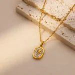Ornate Roselight Radiance Pendant Necklace ( White )