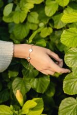 White Lucky Clover Bracelet - Image 3