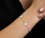 White Lucky Clover Bracelet - Image 7