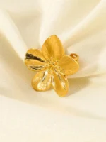 Petal Shine Blossom Adjustable Finger Ring - Image 4
