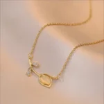 Opal Rosebud Pendant Necklace