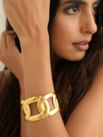 Lustrous Horizon Cuff Bracelet - Image 3