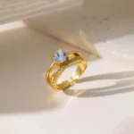 Regal Glow Solitaire Adjustable Ring - Image 2