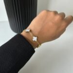 White Lucky Clover Bracelet - Image 5