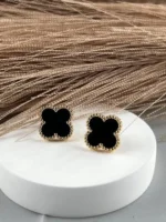 Midnight Clover Studs Earring - Image 2