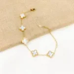 White Lucky Clover Bracelet - Image 6