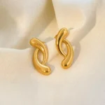 Curvy Wave Glam Earrings