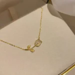 Opal Rosebud Pendant Necklace - Image 3