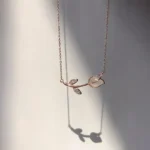 Opal Rosebud Pendant Necklace - Image 2
