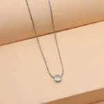 Celestial Diamond Cut Necklace Silver - Image 5