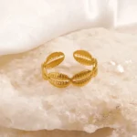 Cowrie Reef Adjustable finger ring - Image 3