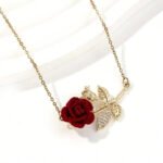 Roselia Crimson Velvet Necklace - Image 3