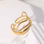Seren Wave Adjustable Finger Ring - Image 5