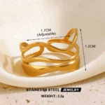 Seren Wave Adjustable Finger Ring - Image 6