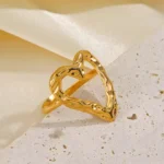 Molten Heart Adjustable Finger Ring