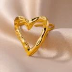 Molten Heart Adjustable Finger Ring - Image 2