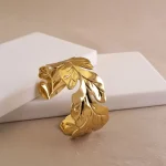 Elowen Gilded Flora Cuff Bracelet - Image 5