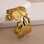 Elowen Gilded Flora Cuff Bracelet