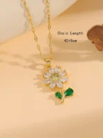 Daisy Blossom Charm Necklace - Image 5