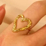 Molten Heart Adjustable Finger Ring - Image 5